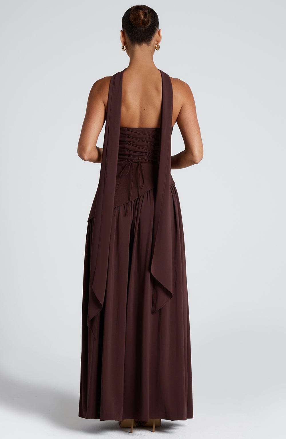 Vestido Longo Sem Alças Elegante