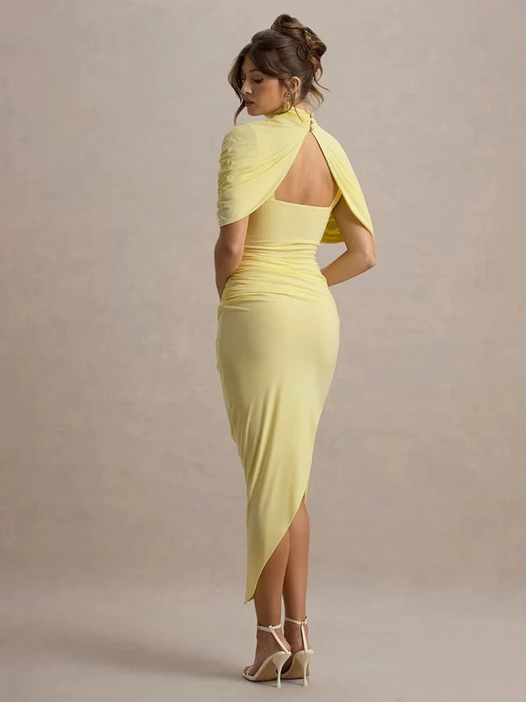 Vestido Longo Assimétrico