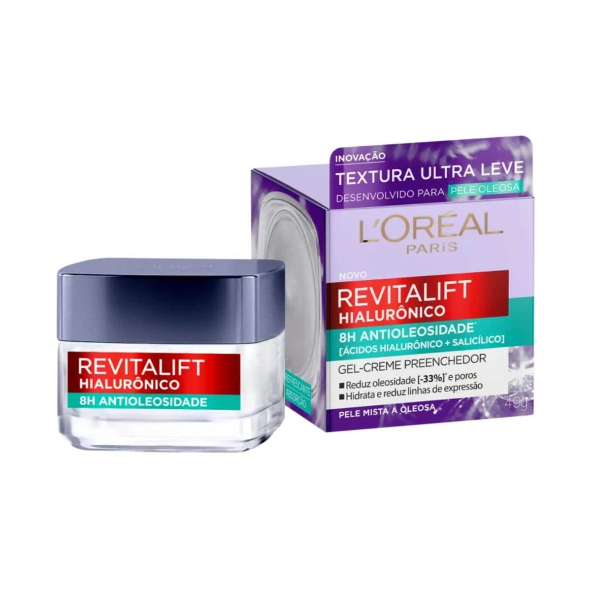 GEL CREME HIDRATANTE L'ORÉAL PARIS REVITALIFT HIALURÔNICO ANTIOLEOSIDADE 49G — L'Oréal Paris | Farmácia Resyla