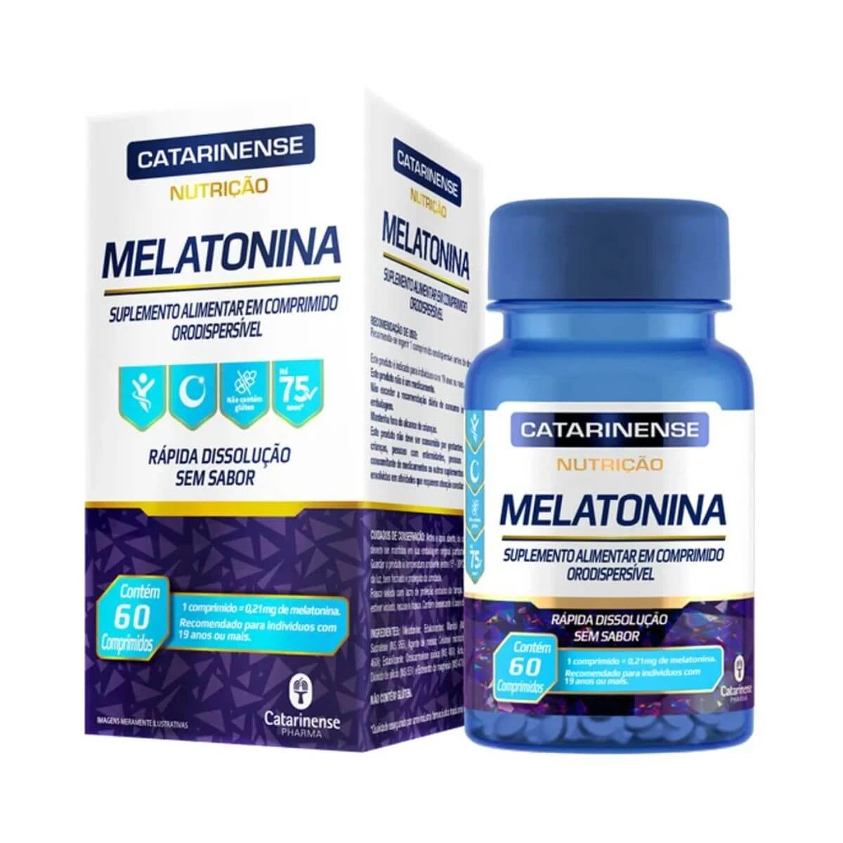 SUPLEMENTO ALIMENTAR MELATONINA NUTRIÇÃO 60CP - CATARINENSE — Catarinense | Farmácia Resyla