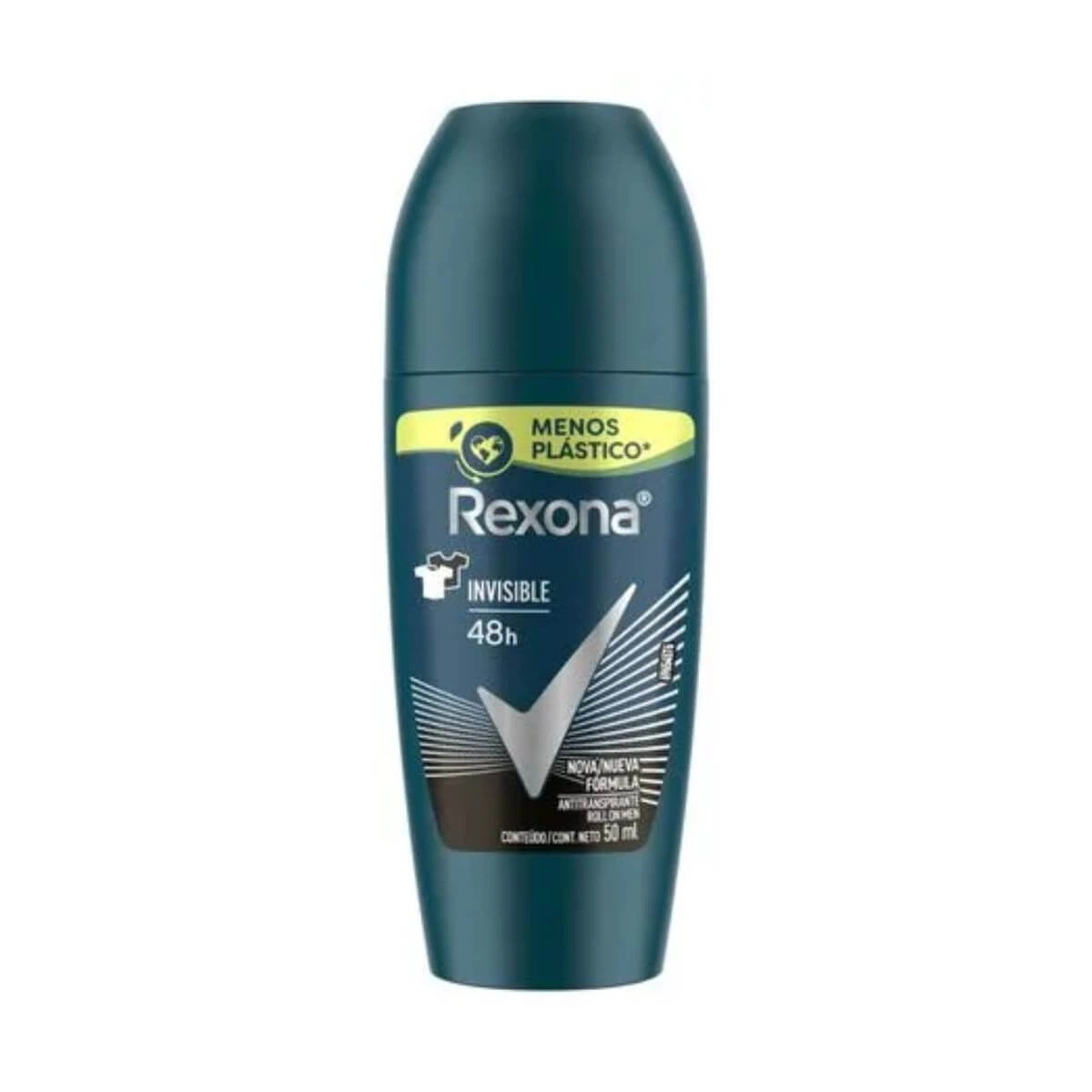 DESODORANTE ANTITRANSPIRANTE ROLLON REXONA MEN INVISIBLE MASCULINO 50ML — Rexona | Farmácia Resyla