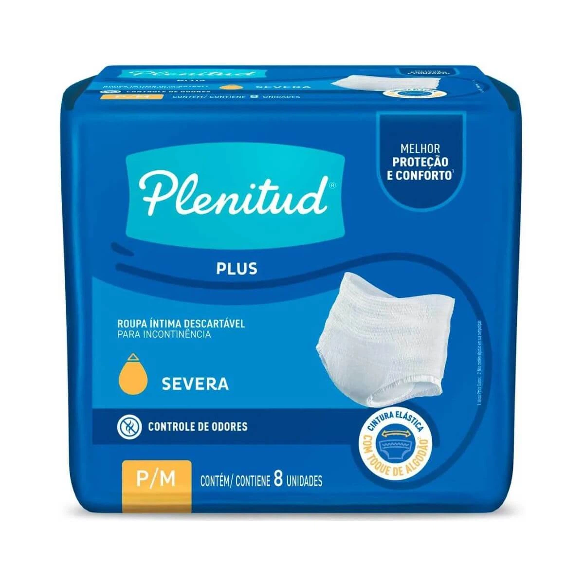 FRALDA GERIÁTRICA PLENITUD PROTECT PLUS UNISSEX P/M C/8UN — Plenitud | Farmácia Resyla