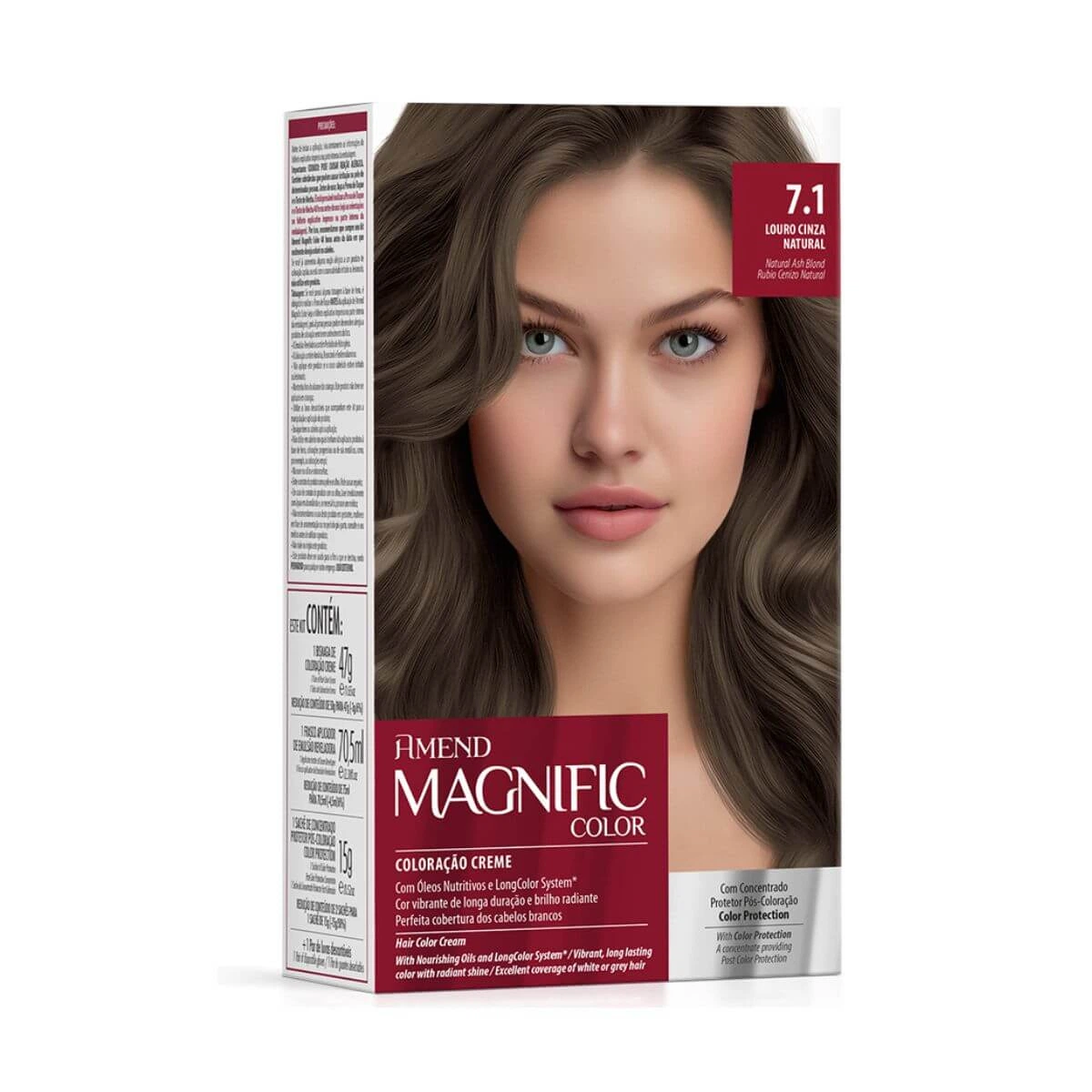 TINTA AMEND MAGNIFIC COLOR 7.1 LOURO CINZA NATURAL — Amend | Farmácia Resyla