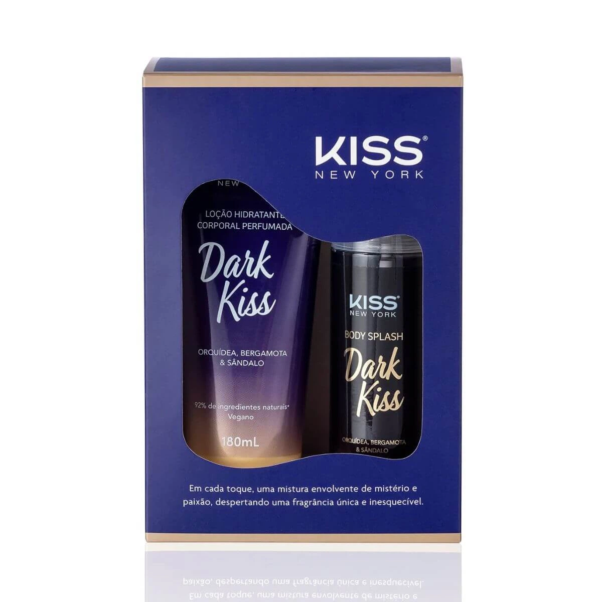 KIT KISS NEW YORK DARK KISS BODY SPLASH + HIDRATANTE 180ML — Kiss New York | Farmácia Resyla