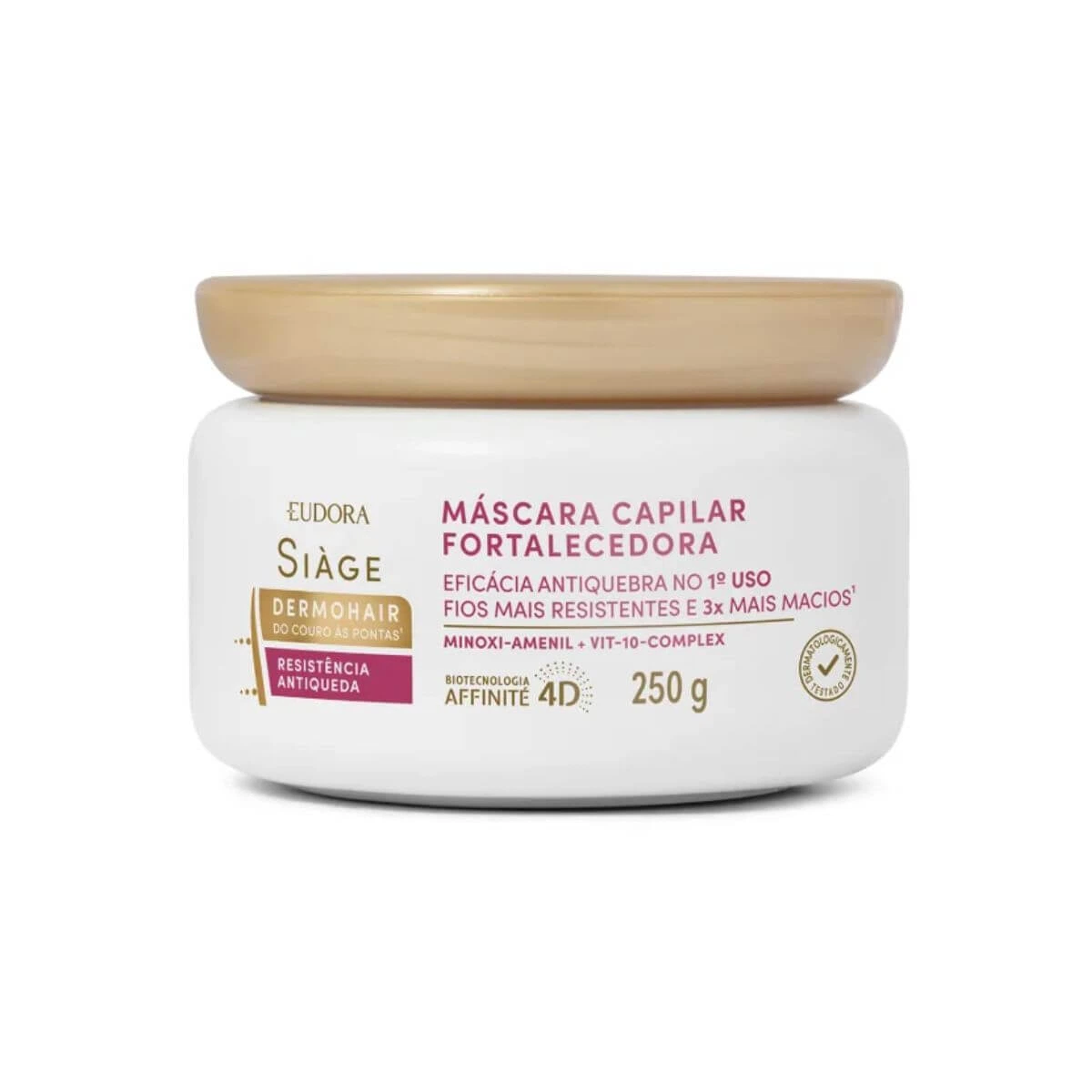 MÁSCARA RESISTÊNCIA ANTIQUEDA EUDORA SIÀGE DERMO HAIR 250G — Eudora Siàge | Farmácia Resyla