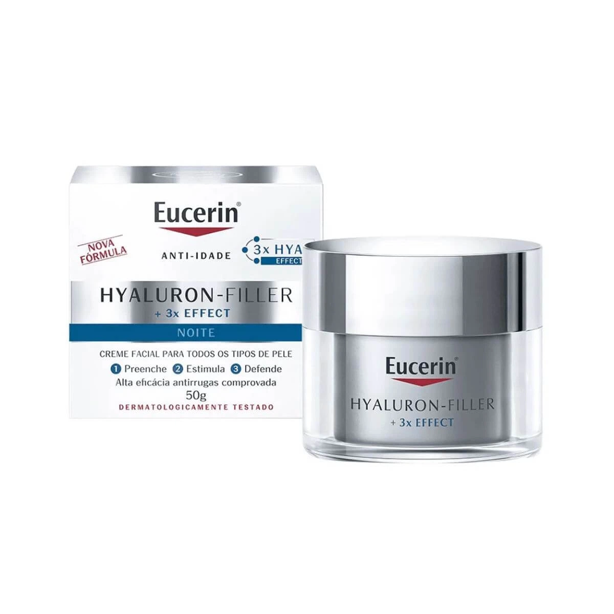CREME FACIAL ANTI-IDADE EUCERIN HYALURON-FILLER 3X EFFECT NOITE 50G — Eucerin | Farmácia Resyla