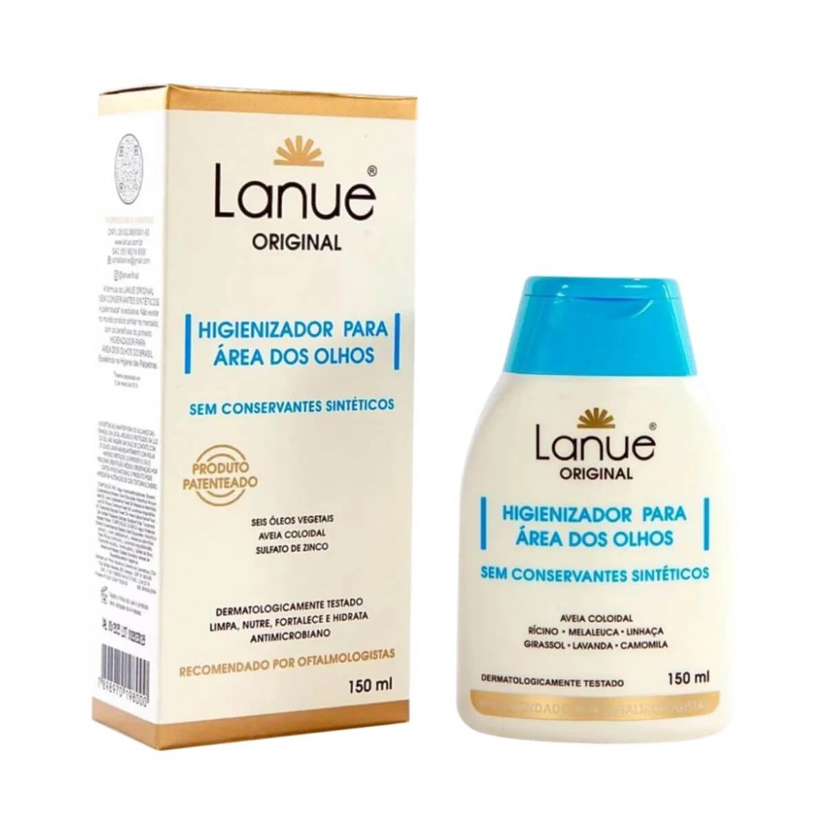 LANUE ORIGINAL SHAMPOO HIGIENIZADOR PARA OLHOS, CÍLIOS E PÁLPEBRAS 150ML — Lanue | Farmácia Resyla