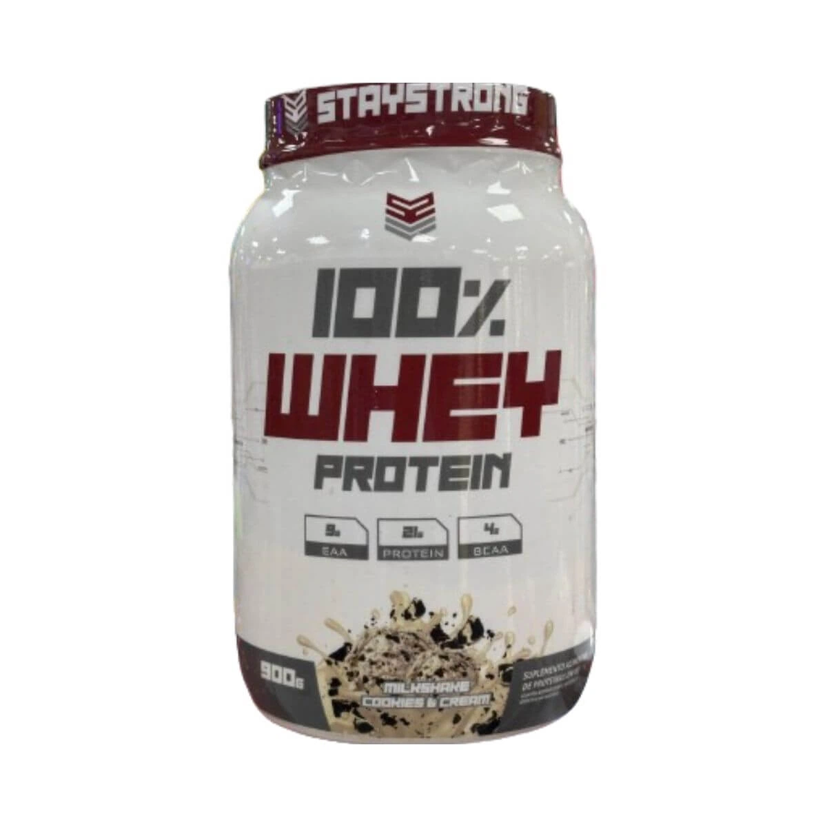 WHEY PROTEIN 100% STAY STRONG SABOR COOKIES AND CREAM 900G — Stay Strong | Farmácia Resyla