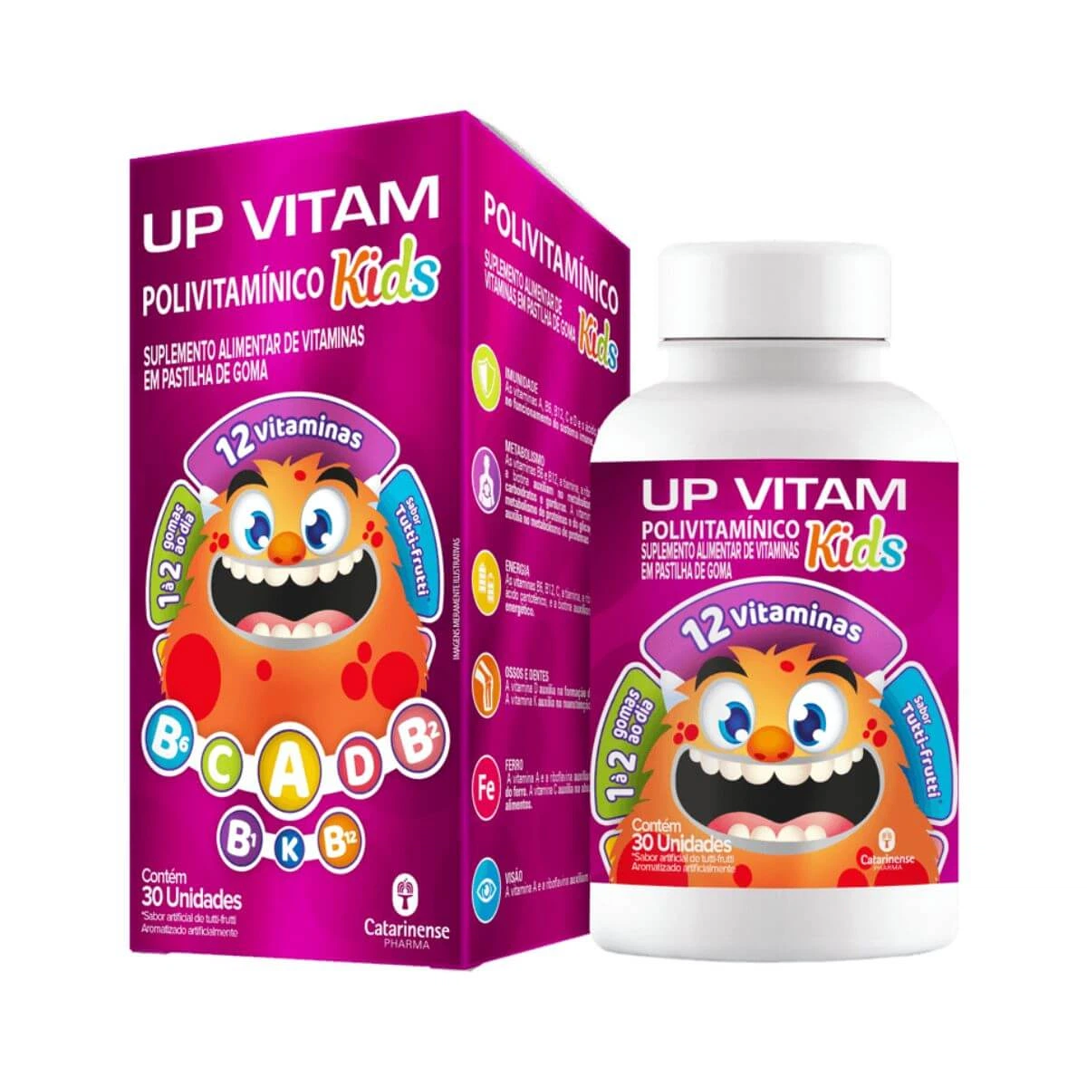 UP VITAM GUMMIES POLIVITAMÍNICO KIDS 30 GOMAS - CATARINENSE — Catarinense | Farmácia Resyla
