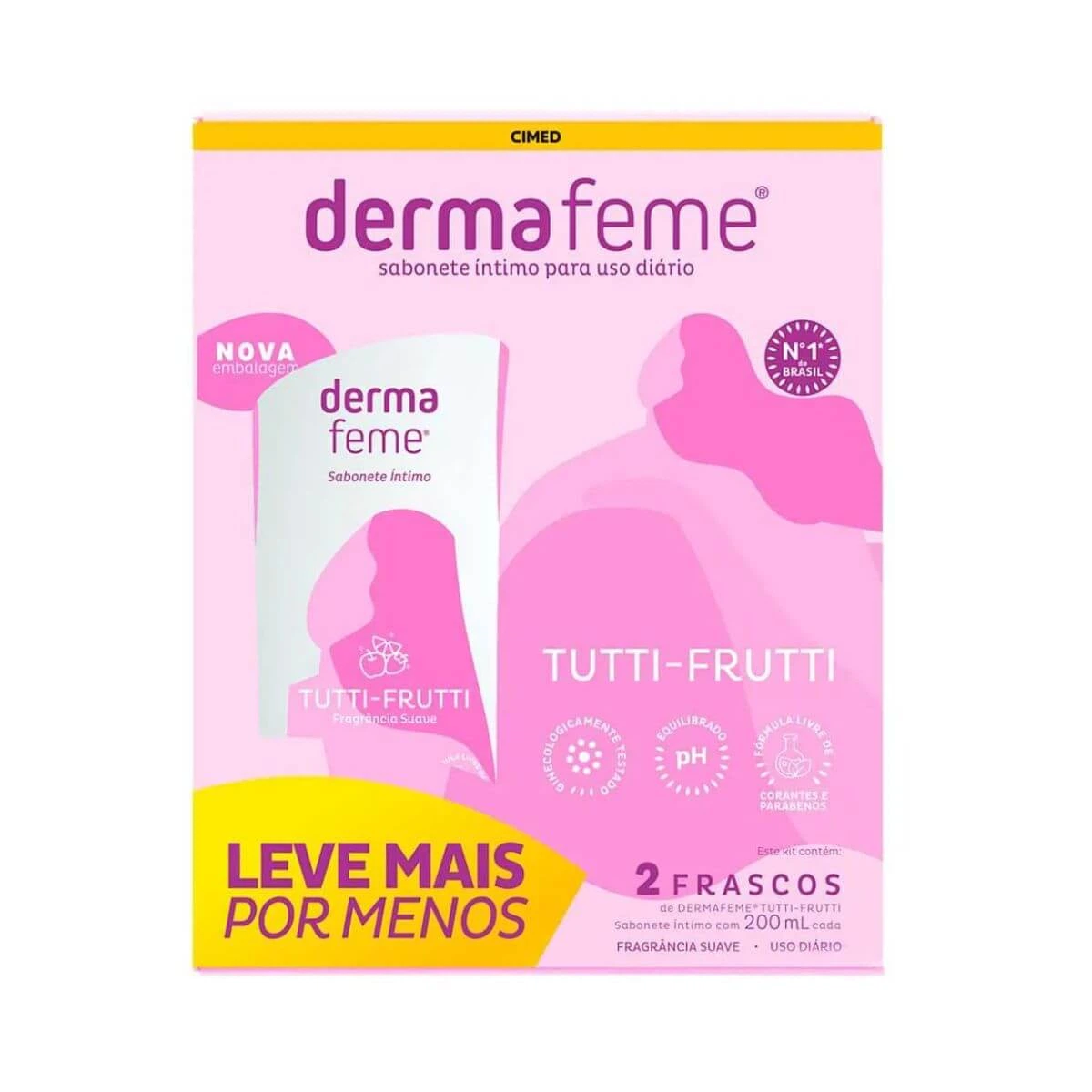 KIT SABONETE INTIMO LÍQUIDO DERMAFEME TEEN 2UN 200ML — DERMAFEME | Farmácia Resyla