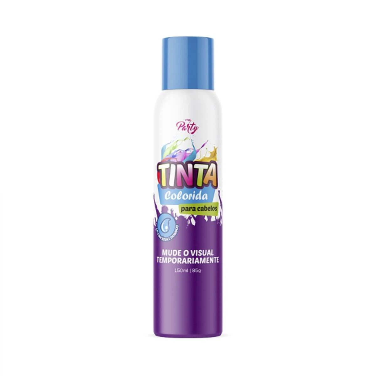 TINTA SPRAY PARA CABELO TEMPORÁRIA MY PARTY COR AZUL 150ML — My Party | Farmácia Resyla