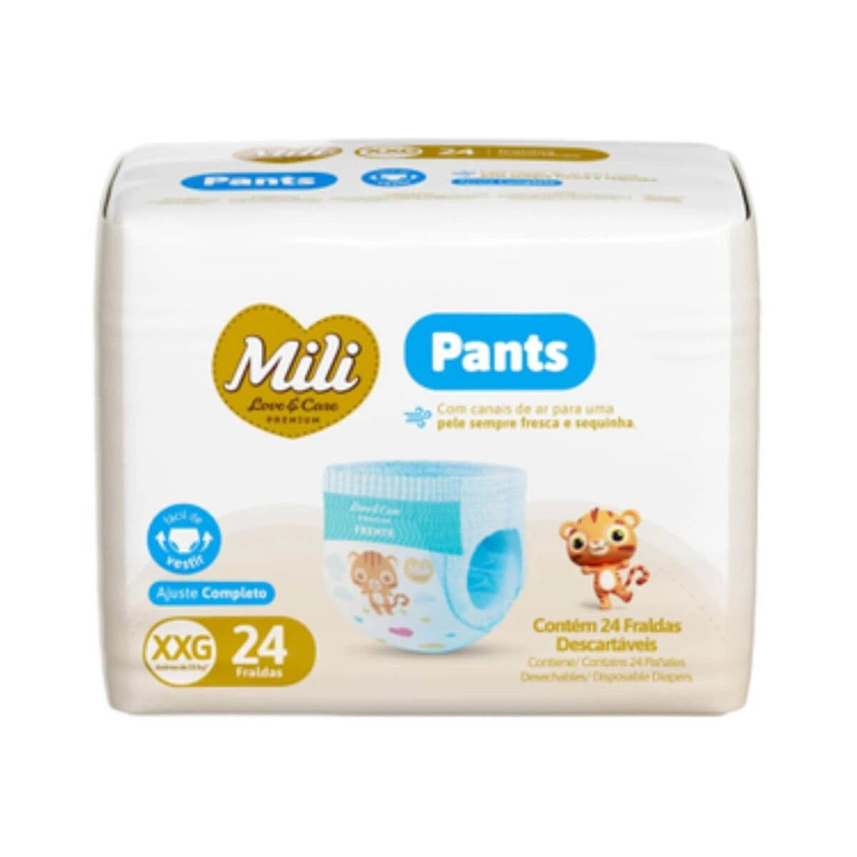FRALDA MILI LOVE CARE PANTS JUMBO XXG 24UN — Mili | Farmácia Resyla