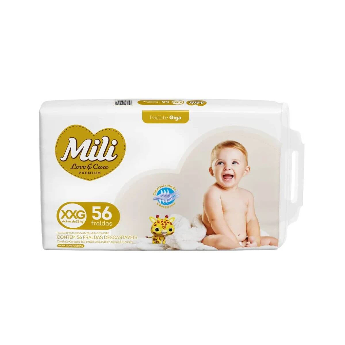 FRALDA MILI LOVE CARE GIGA XXG C/56UN — Mili | Farmácia Resyla