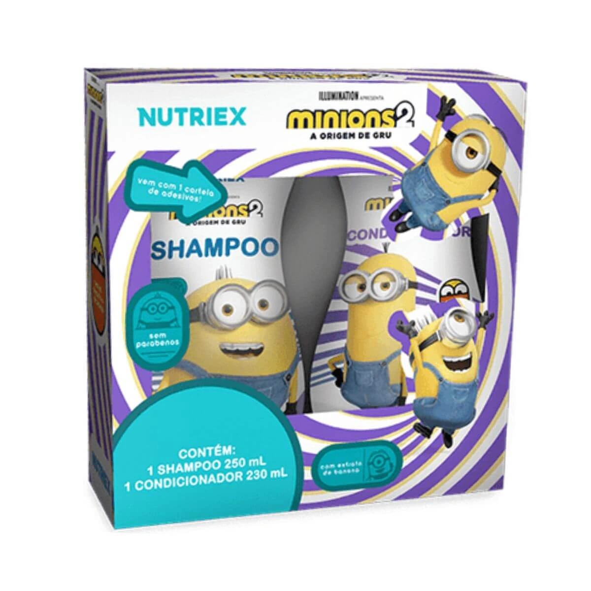 KIT MINIONS NUTRIEX SHAMPOO 250ML + CONDICIONADOR 230ML — Nutriex | Farmácia Resyla