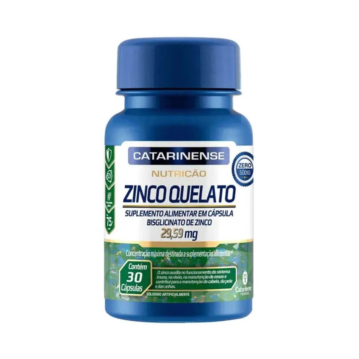 ZINCO QUELATO 30 CÁPSULAS - CATARINENSE — Catarinense | Farmácia Resyla