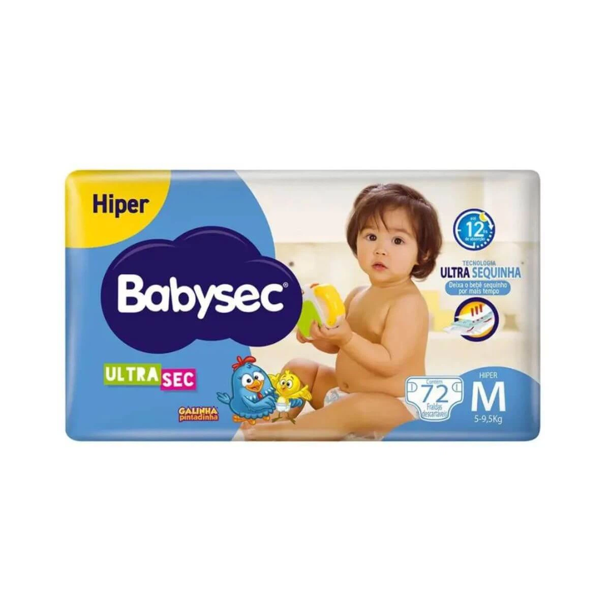 FRALDA BABYSEC ULTRA HIPER M C/72UN — Babysec | Farmácia Resyla