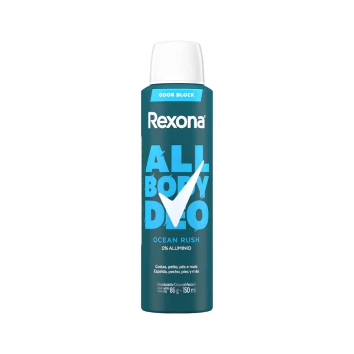 DESODORANTE REXONA AERO ALL BODY OCEAN RUSH 150ML — Rexona | Farmácia Resyla