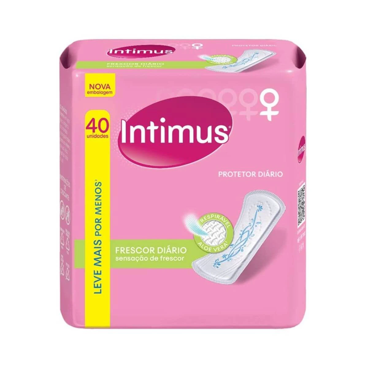 PROTETOR DIÁRIO INTIMUS PERFUMADO S/ ABAS 40UN — Intimus | Farmácia Resyla