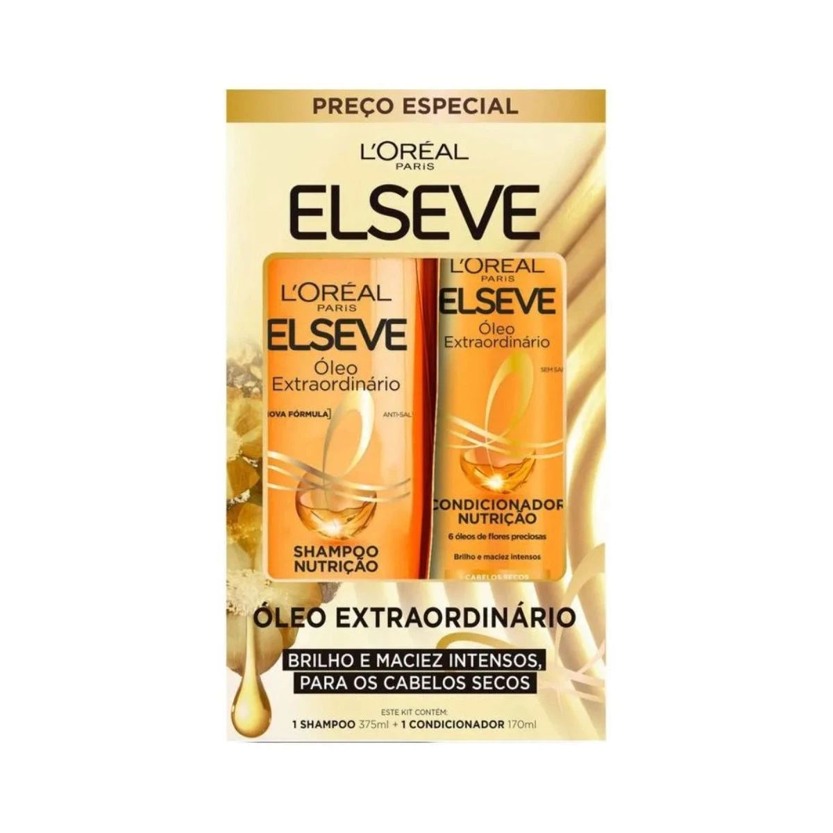 KIT ELSEVE ÓLEO EXTRAORDINÁRIO SHAMPOO 375ML+ CONDICIONADOR 170ML — Elseve | Farmácia Resyla