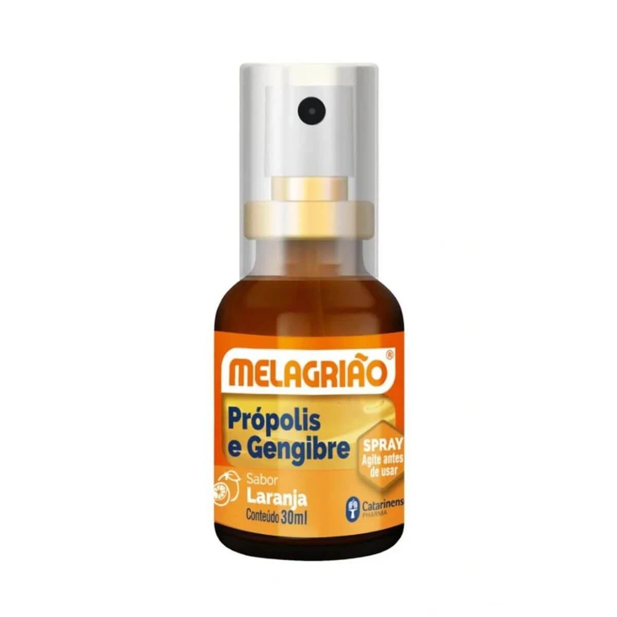 MELAGRIÃO PRÓPOLIS E GENGIBRE SPRAY SABOR LARANJA 30ML - CATARINENSE — Catarinense | Farmácia Resyla