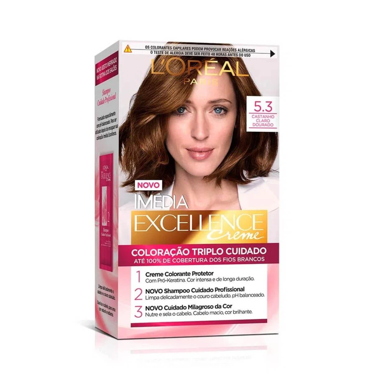 TINTA IMÉDIA EXCELLENCE 5.3 CASTANHO CLARO DOURADO — L'Oréal Paris Imédia Excellence | Farmácia Resyla
