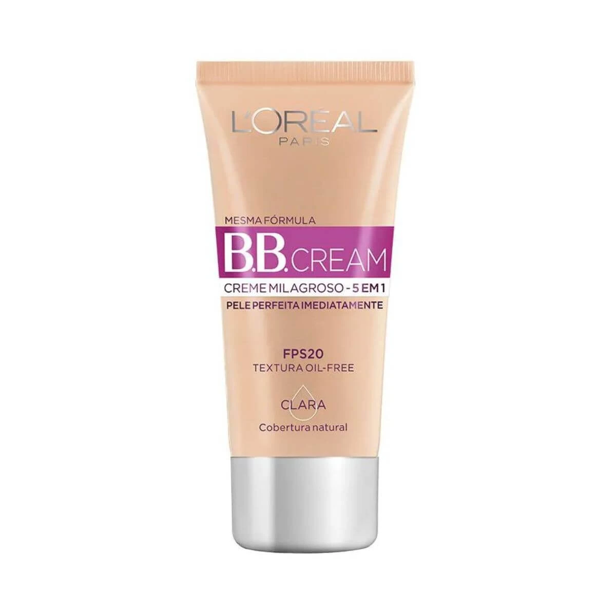 BASE BB CREAM L'ORÉAL PARIS DERMO EXPERTISE 5 EM 1 FPS20 COR CLARA 30ML — L'Oréal Paris | Farmácia Resyla