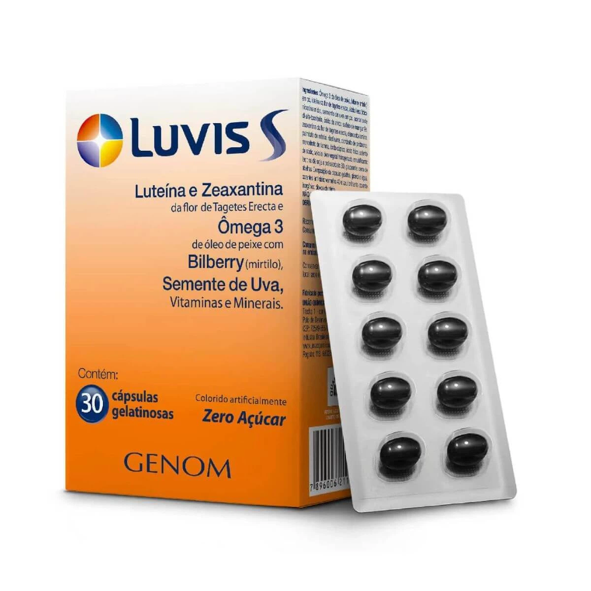 LUVIS S 30 CÁPSULAS MOLES - GENOM — GENOM | Farmácia Resyla