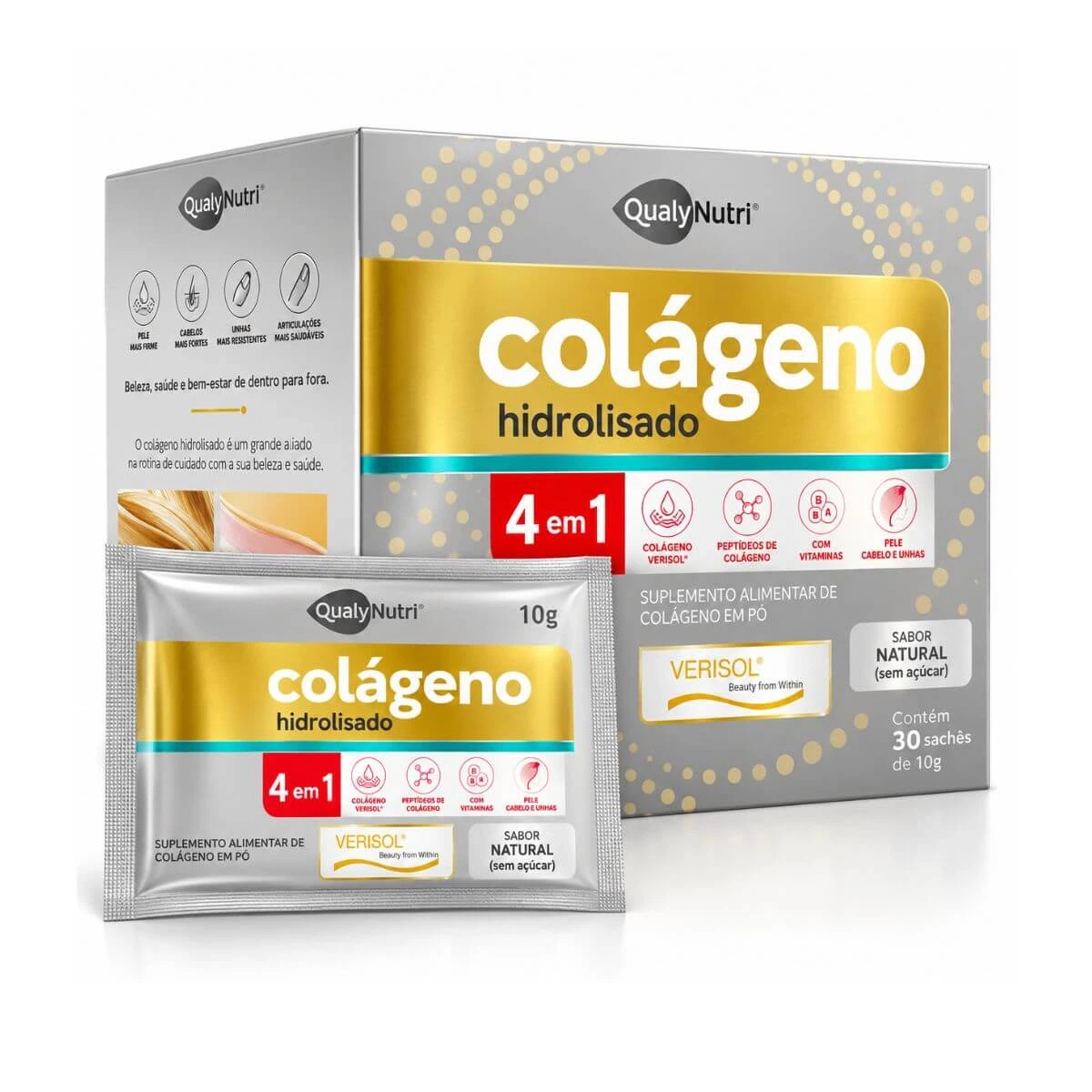 COLÁGENO HIDROLISADO 4X1 SEM SABOR 30 SACHÊS - QUALY NUTRI — Qualy Nutri | Farmácia Resyla