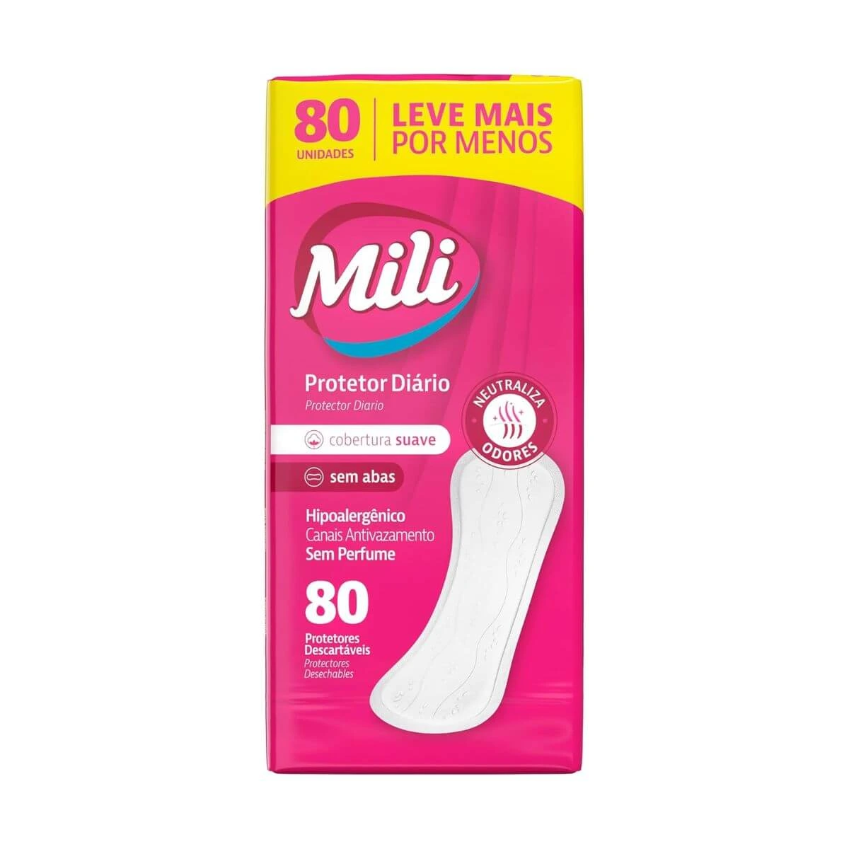 ABSORVENTE PROTETOR DIARIO MILI 80UN — Mili | Farmácia Resyla