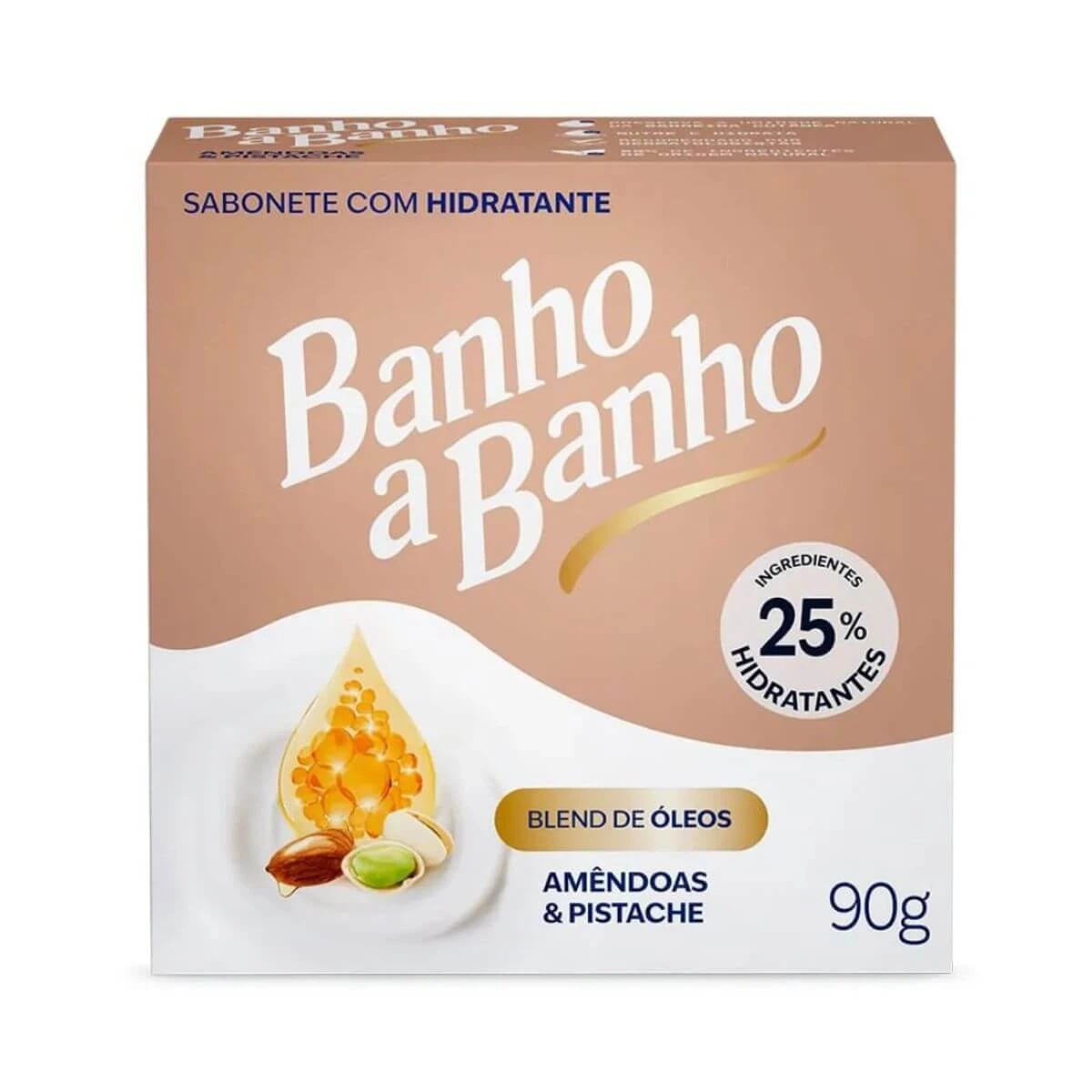 SABONETE EM BARRA BANHO A BANHO AMÊNDOAS E PISTACHE 90G — Banho a Banho | Farmácia Resyla