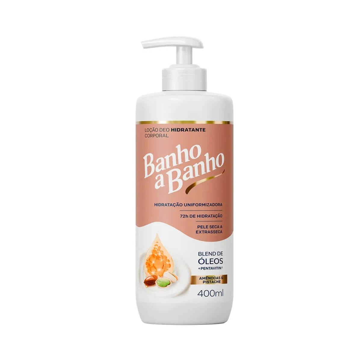 LOÇÃO HIDRATANTE BANHO A BANHO AMÊNDOAS E PISTACHE 400ML — Banho a Banho | Farmácia Resyla