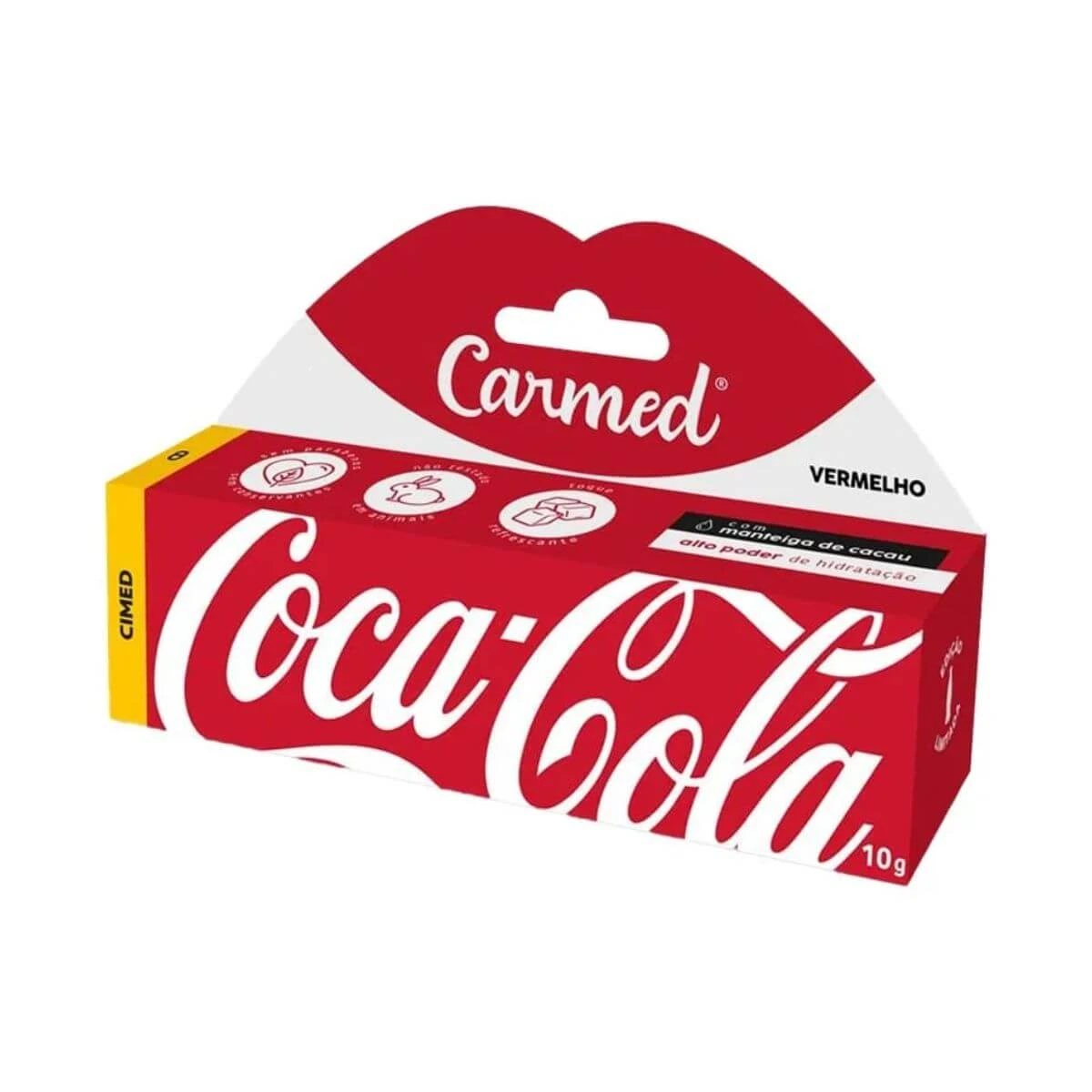 HIDRATANTE LABIAL CARMED COCA-COLA VERMELHO 10G — Carmed | Farmácia Resyla