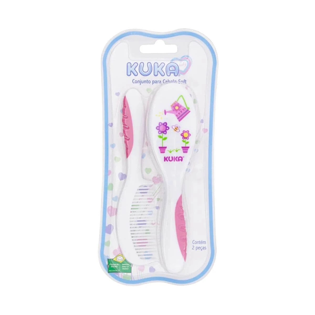 KIT ESCOVA E PENTE KUKA ROSA — Kuka | Farmácia Resyla