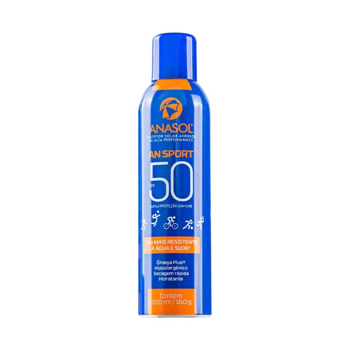 PROTETOR SOLAR ANASOL CORPORAL AEROSOL SPORT FPS50 200ML — Anasol | Farmácia Resyla