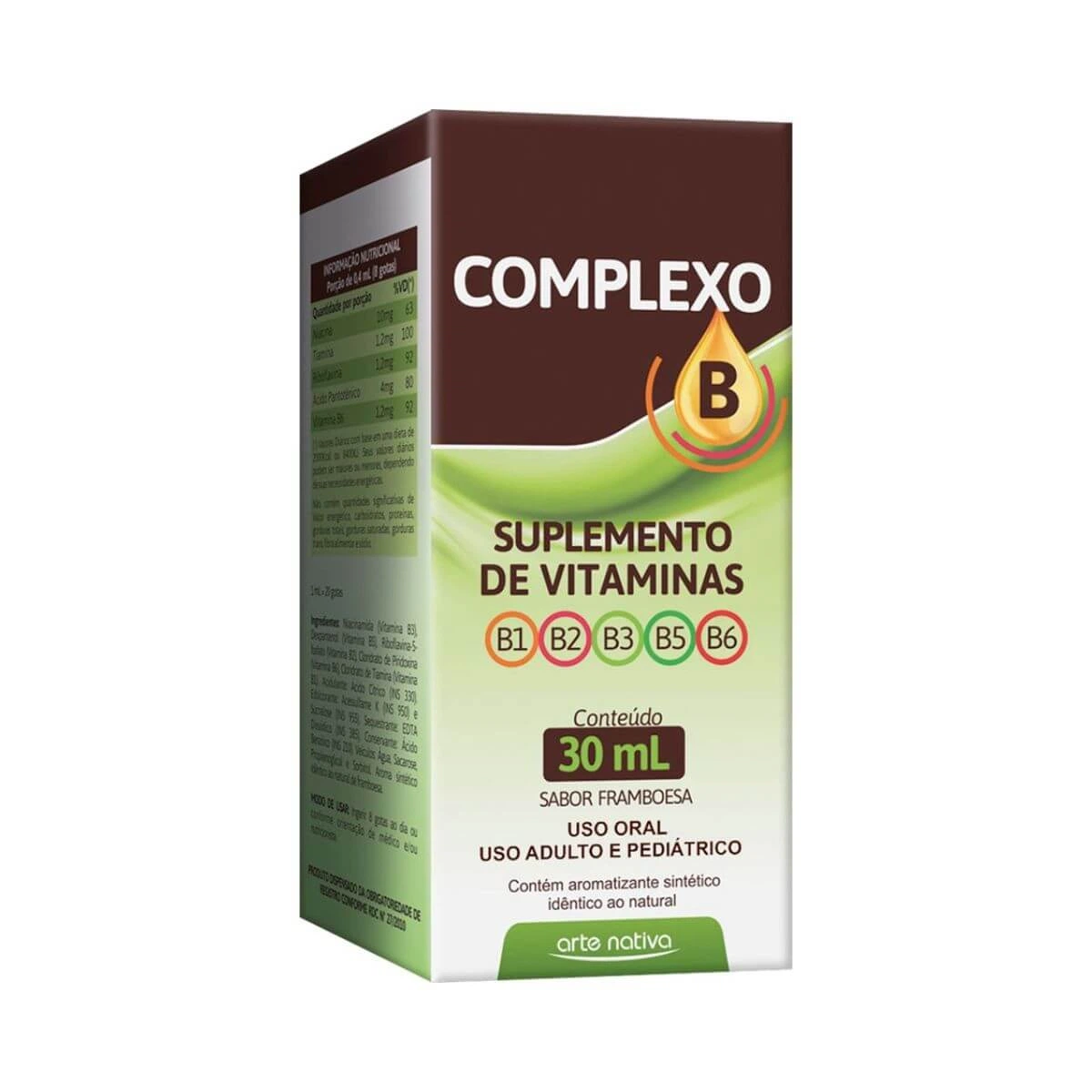 COMPLEXO B SOLUÇÃO EM GOTAS 30ML - ARTE NATIVA — Arte Nativa | Farmácia Resyla