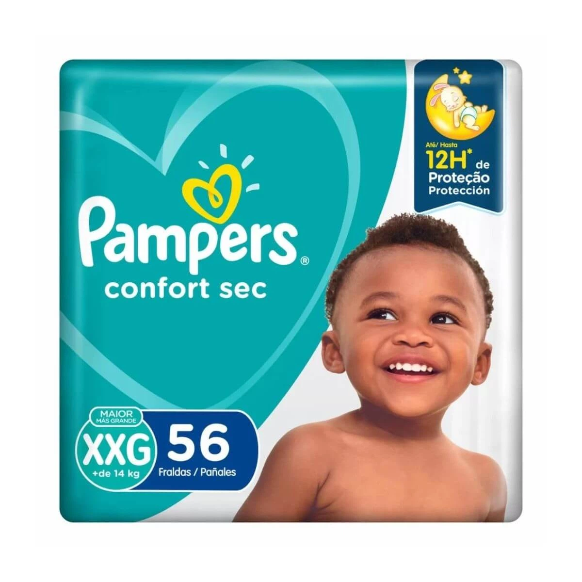 FRALDA PAMPERS CONFORTSEC FORTEBAG XXG 56UN — Pampers | Farmácia Resyla