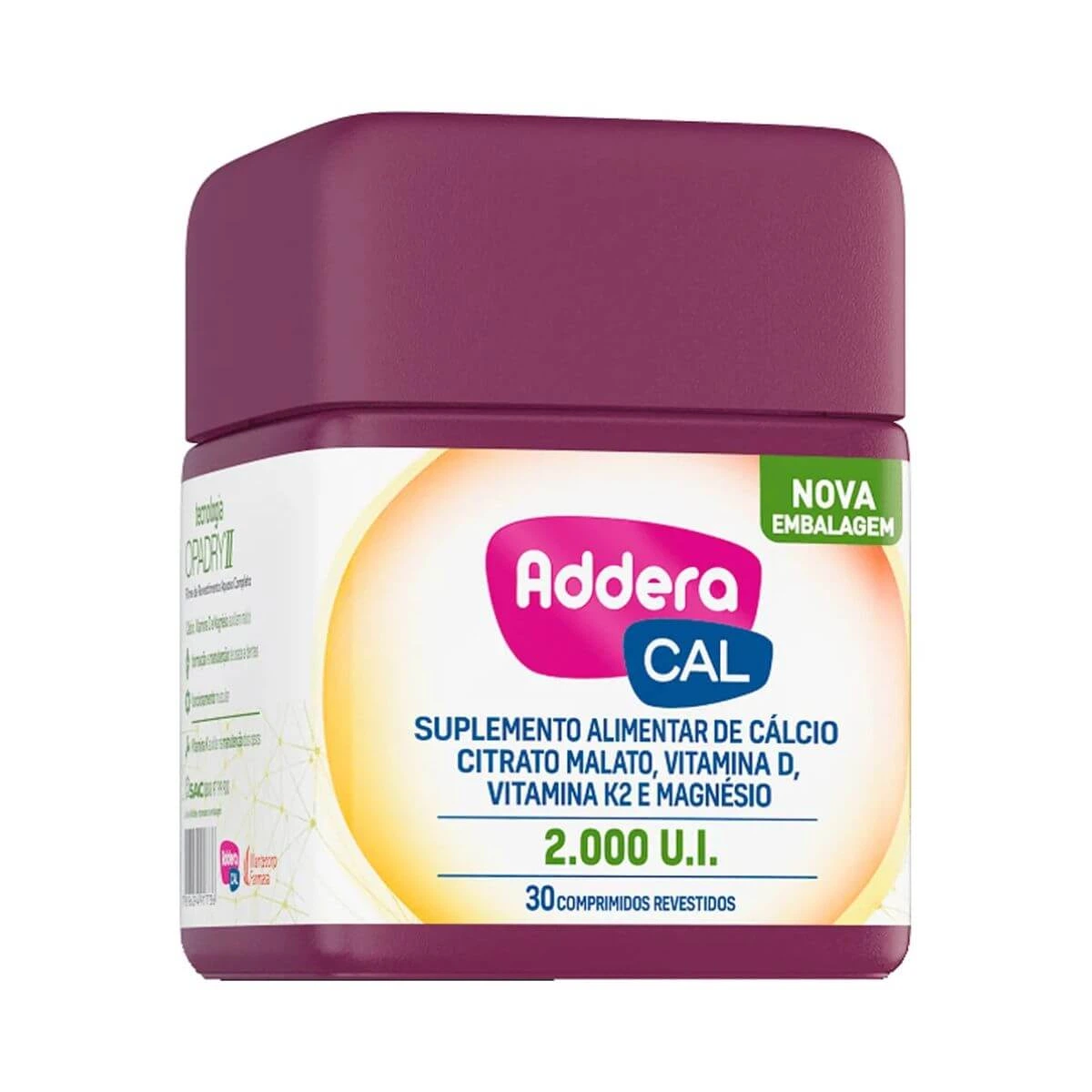 CÁLCIO ADDERA CAL 2.000UI 30CP - FARMASA — Farmasa | Farmácia Resyla