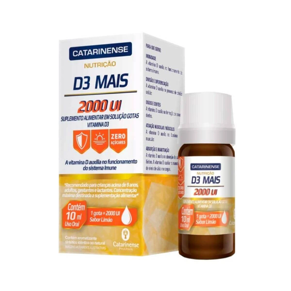 VITAMINA D3 2.000UI 10ML - CATARINENSE — Catarinense | Farmácia Resyla