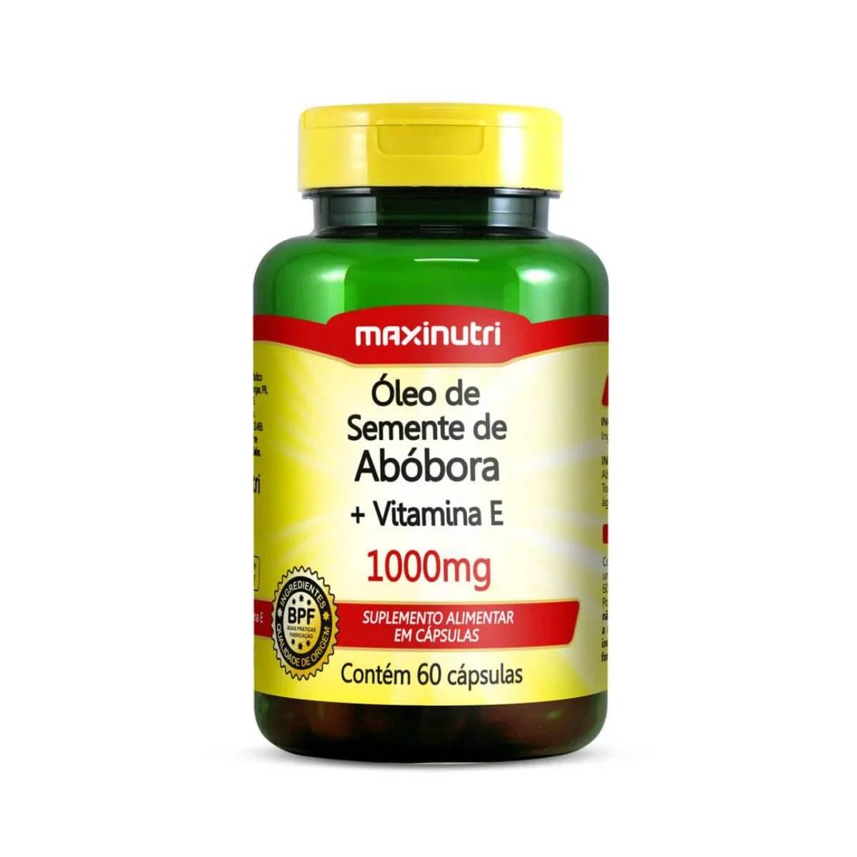 OLEO DE SEMENTE DE ABOBORA + VIT. E 60CAPS - MAXINUTRI — Maxinutri | Farmácia Resyla