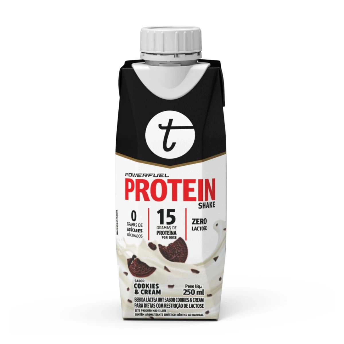 PROTEIN SHAKE POWERFUEL 15G PROTEINA COOKIES CREAM 250ML — Trustfuel | Farmácia Resyla