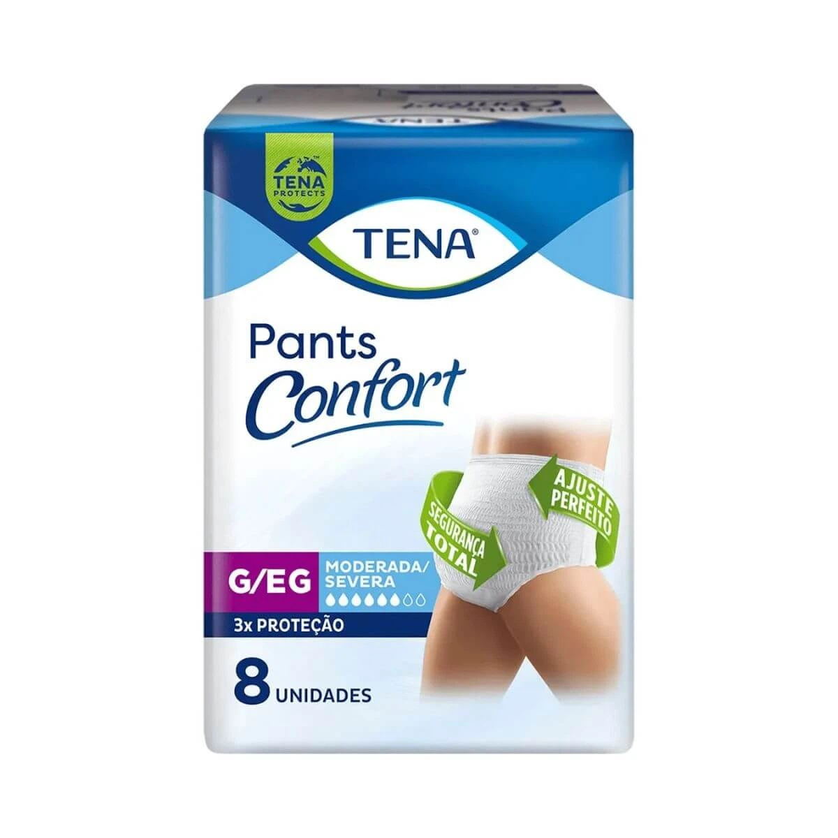 FRALDA GERIÁTRICA TENA PANTS CONFORT G/EG C/8UN — Tena | Farmácia Resyla