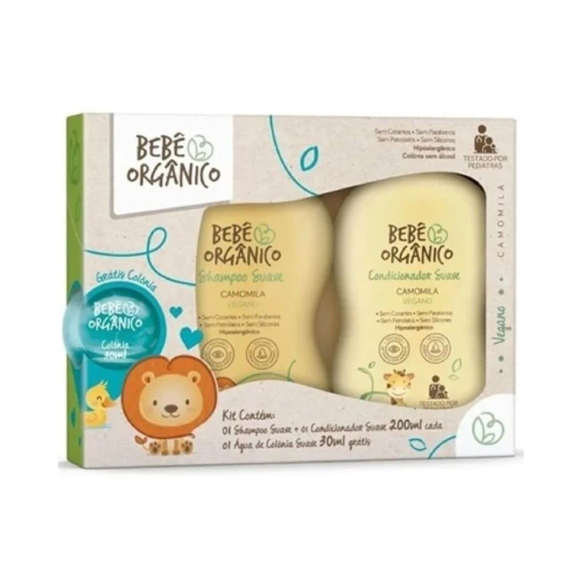 KIT BEBÊ ORGÂNICO SHAMPOO 200ML + CONDICIONADOR 200ML + COLÔNIA 30ML — Bebê Orgânico | Farmácia Resyla