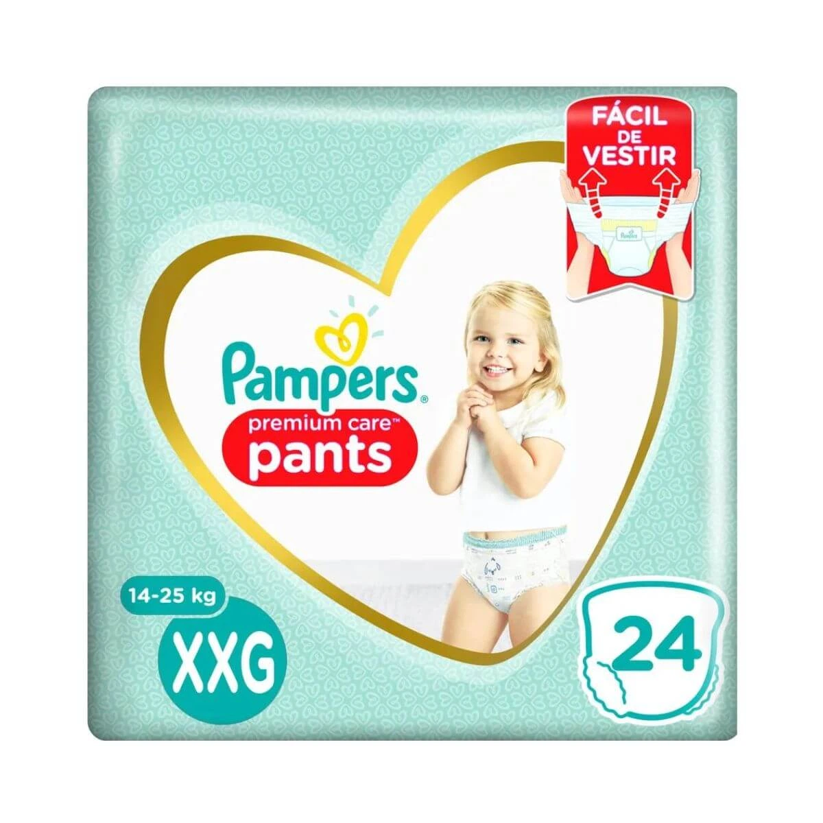 FRALDA PAMPERS PREMIUM CARE PANTS MEGA XXG C/24UN — Pampers | Farmácia Resyla