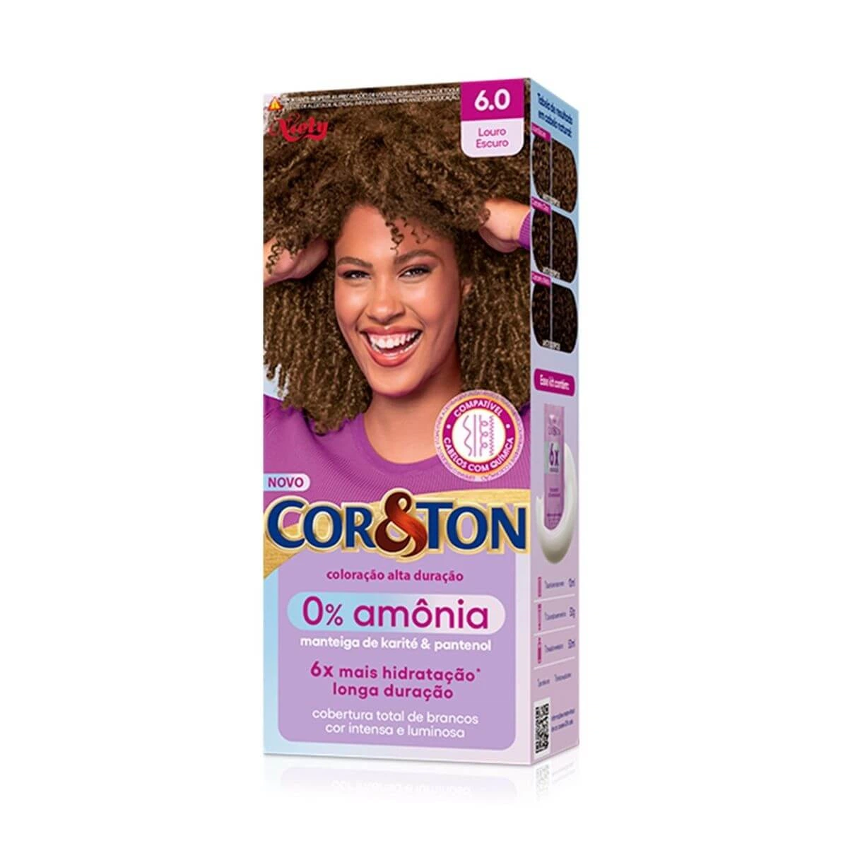 TINTA COR & TON SEM AMÔNIA 6.0 LOURO ESCURO — Cor & Ton | Farmácia Resyla