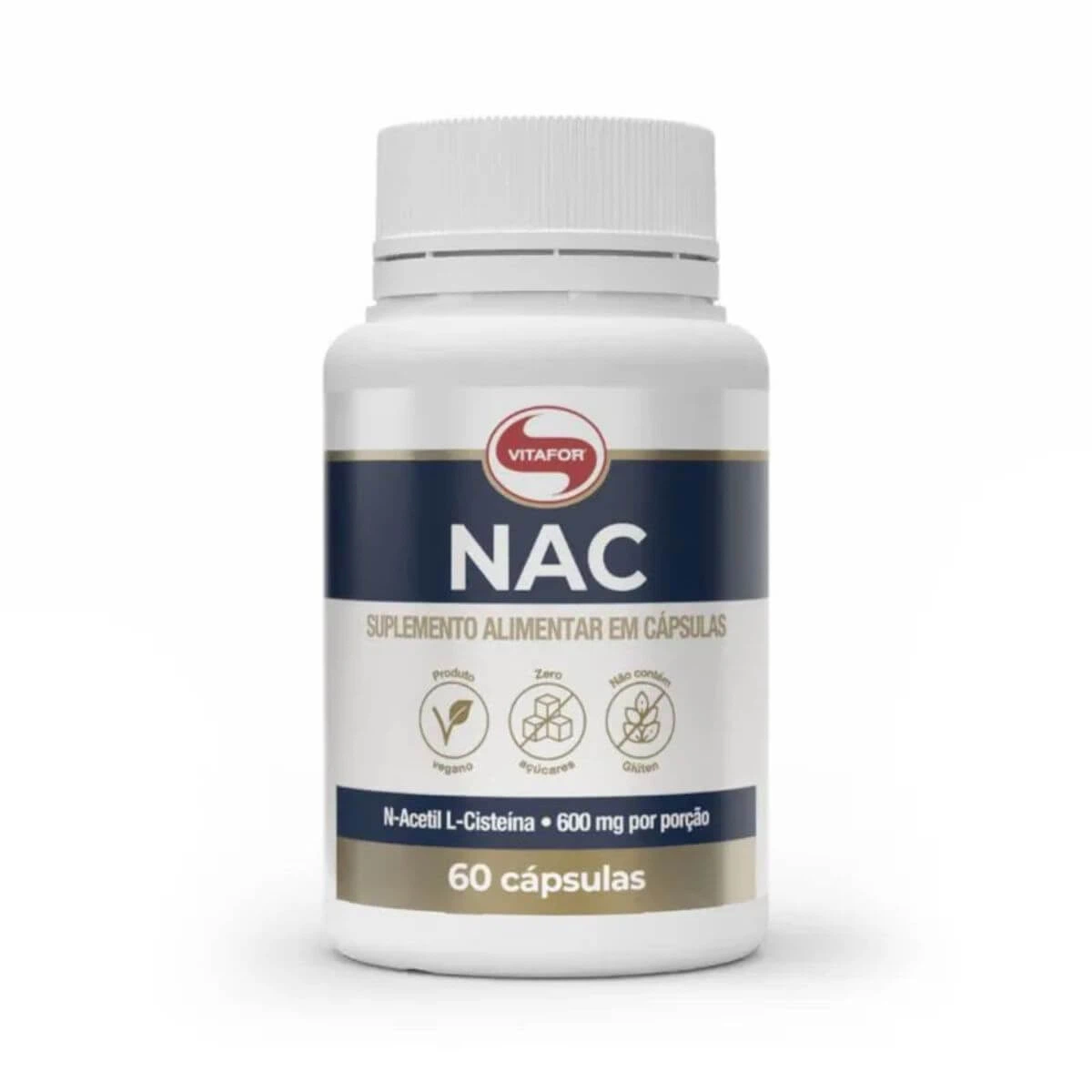 NAC N-ACETIL- L-CISTEINA 600MG VITAFOR 60CPS — Vitafor | Farmácia Resyla