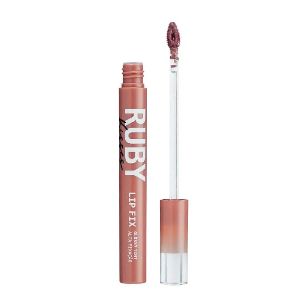 LIP FIX GLOSSY TINT KISS ROSY BROWN — Ruby Kisses | Farmácia Resyla