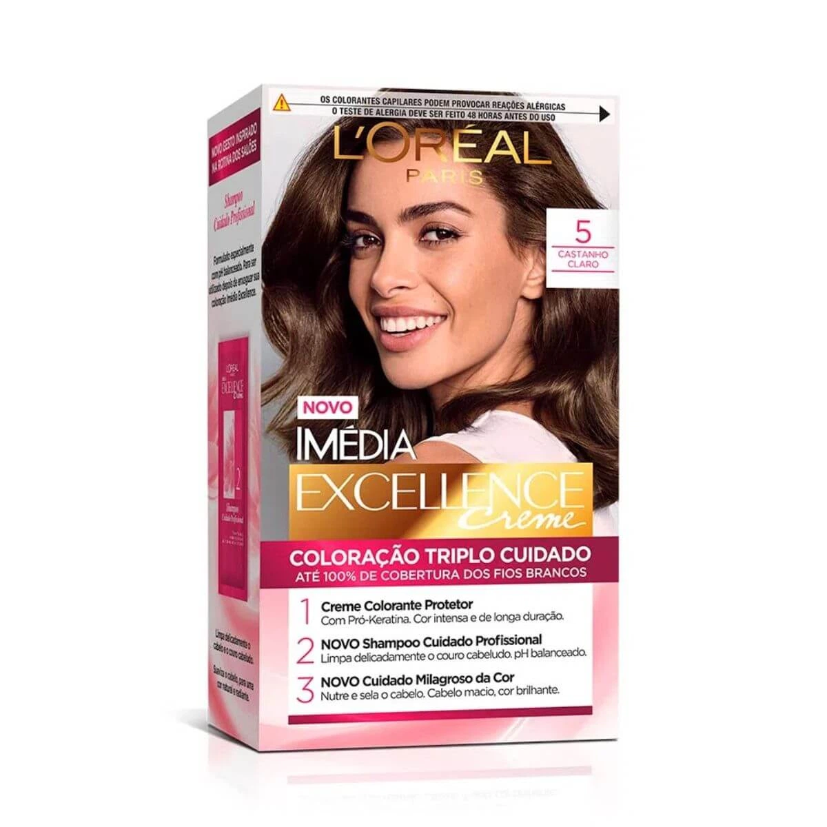 TINTA IMÉDIA EXCELLENCE 5.0 CASTANHO CLARO — L'Oréal Paris Imédia Excellence | Farmácia Resyla