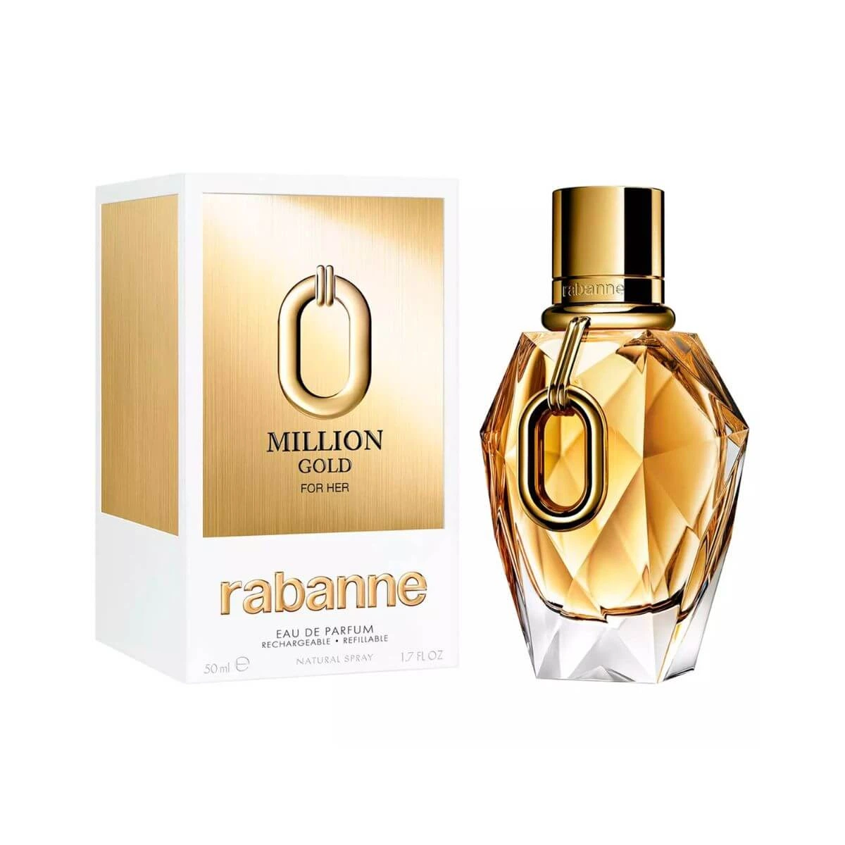 PERFURME MILLION GOLD FOR HER RABANNE FEMININO 50ML — Paco Rabanne | Farmácia Resyla
