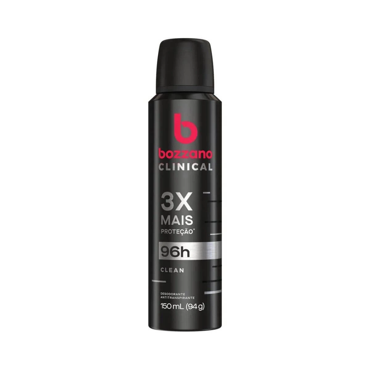 DESODORANTE ANTITRANSPIRANTE AEROSOL BOZZANO CLINICAL CLEAN 96H MASCULINO 150ML — Bozzano | Farmácia Resyla