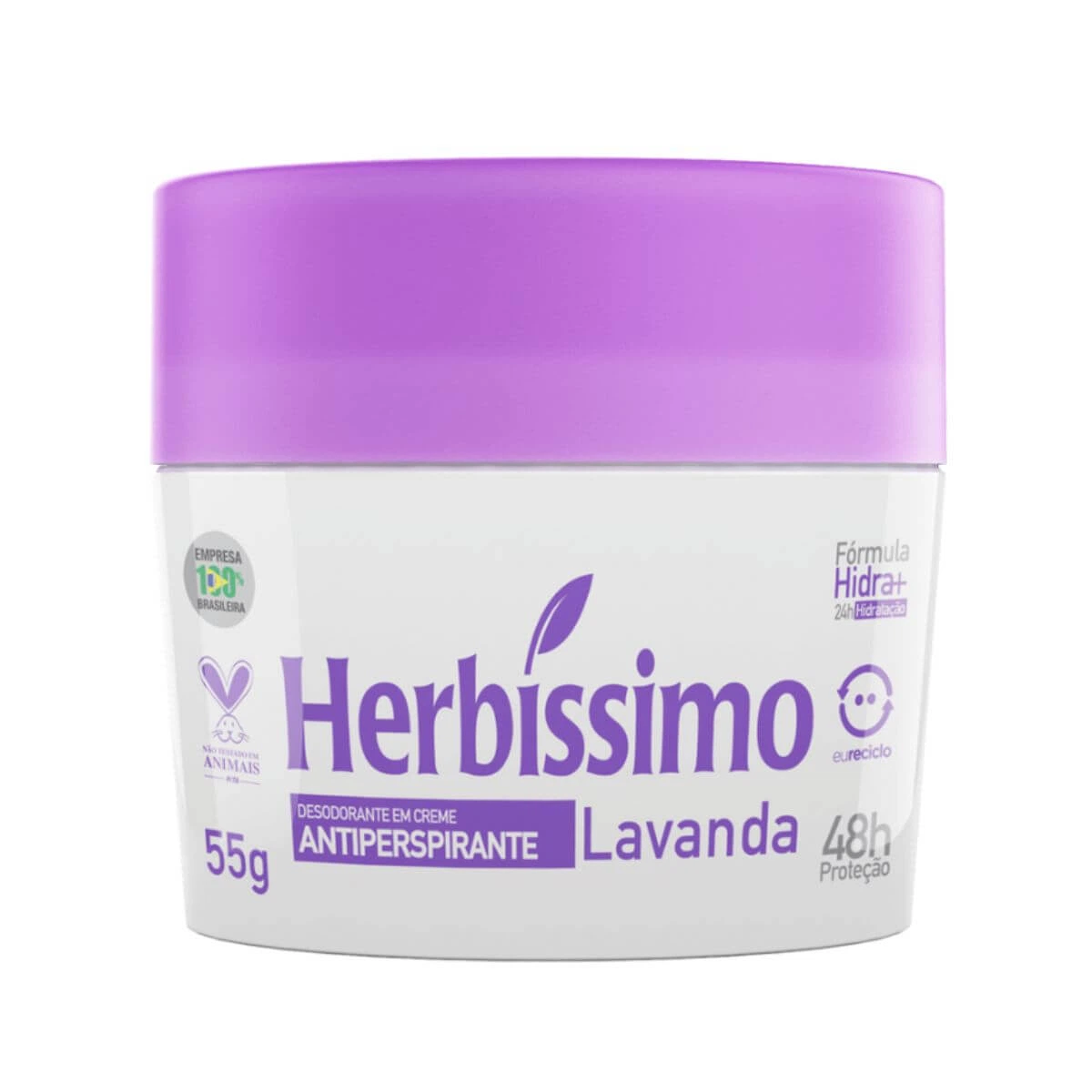 DESODORANTE ANTITRANSPIRANTE CREME HERBÍSSIMO LAVANDA 55G — Herbíssimo | Farmácia Resyla